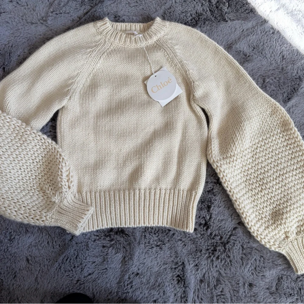 NWT Chloe Cream Knit Sweater - Picture 6 of 7
